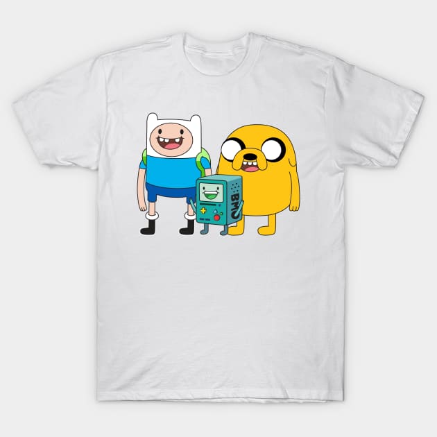 Finn Jake BMO T-Shirt by Plushism